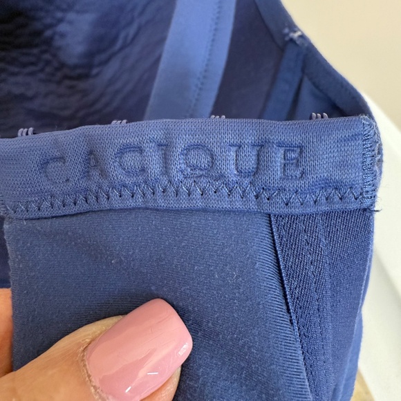 Cacique Lightly Lined Full Coverage Navy Blue Bra Women's Size 44DDD - Picture 10 of 15